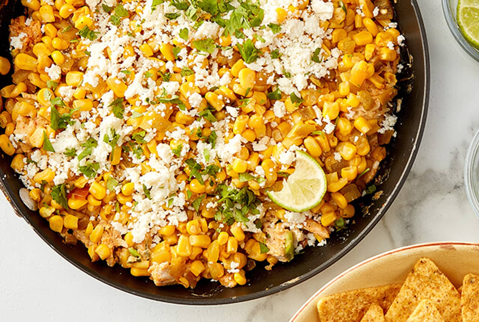 Cheesy Chicken Elote Dip